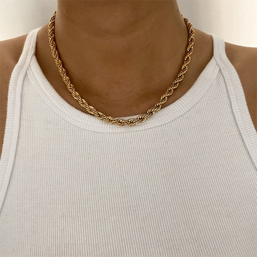 Twisted Rope Chain Necklace