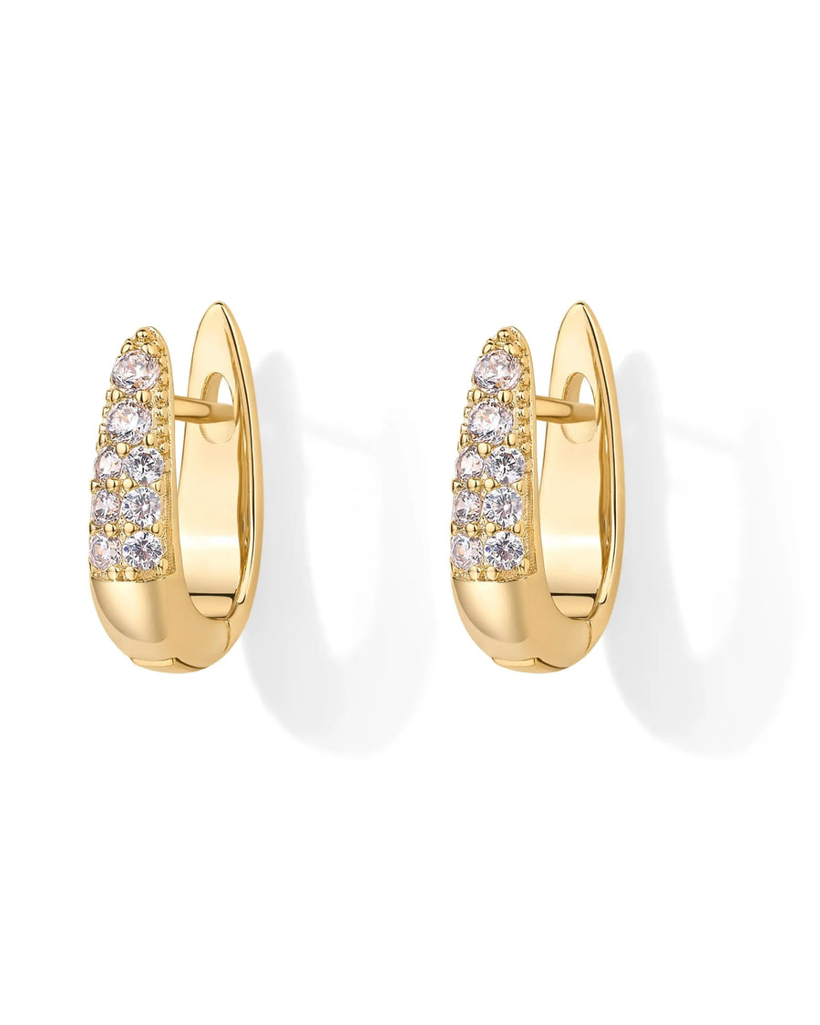 Diamond Pavé Huggies