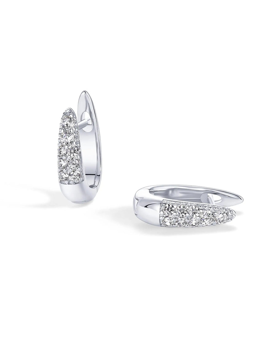 Diamond Pavé Huggies